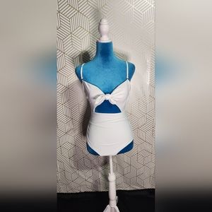 Womens white one piece bathing suit (SIZE S)